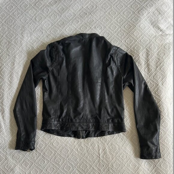 Lucky Brand Black Leather Jacket - Picture 2 of 6